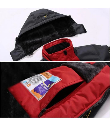 Parka coupe-vent pour hommes, manteaux de fourrure coupe-vent épais et chauds, style militaire 