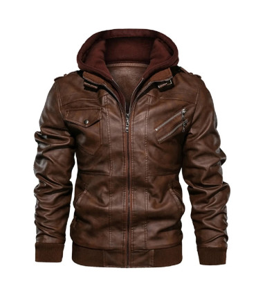 KB nouveaux hommes vestes en cuir automne décontracté moto veste en polyuréthane Biker manteaux