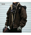Veste polaire Vintage japonaise pour homme, veste épaisse de haute qualité, Streetwear coréen, 