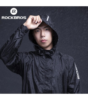 ROCKBROS – veste de cyclisme imperméable pour hommes, imperméable à capuche réfléchissante, cou