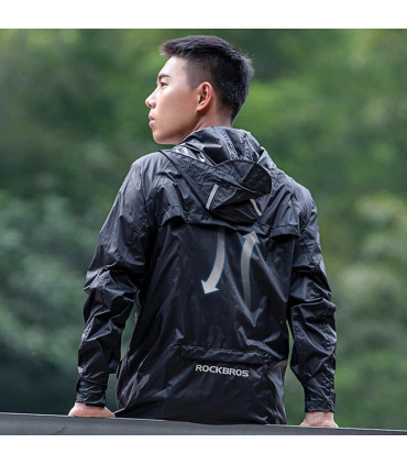 ROCKBROS – veste de cyclisme imperméable pour hommes, imperméable à capuche réfléchissante, cou