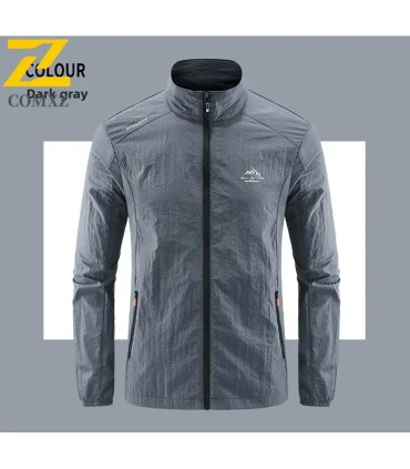 Veste d\'été ultra-mince pour hommes, Protection solaire, décontractée, respirante, sport, coupe