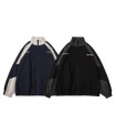 Hip Hop varsité veste hommes haute rue Patchwork couleur noir coupe-vent manteaux femmes printe