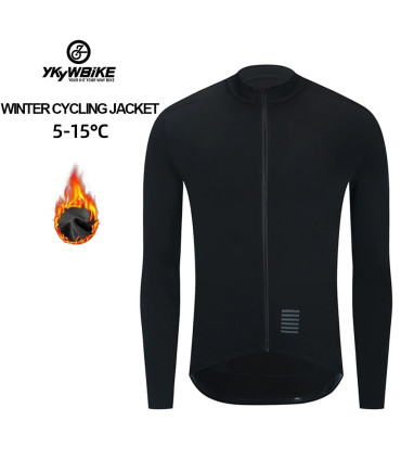 YKYWBIKE veste d\'hiver polaire thermique hommes veste de cyclisme à manches longues cyclisme vé