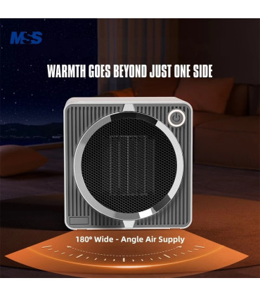 [Silver EU] Chauffage électrique portatif de bureau à domicile MSS-souffleur d\'air chaud intell