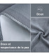 [Gray and Green 120x150CM EU] Couverture chauffante électrique avec thermostat automatique, mat