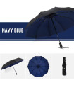 [Blue] Fully automatic double-layer umbrella, windproof