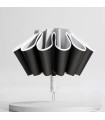 [Grey] Parapluie pliant inversé entièrement automatique pour hommes et femmes, avec bande réflé