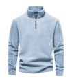 [EUR XL 85-95kg HD08-LightBlue] AIOPESON marque qualité épaissir chaud polaire veste pour homme