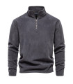 [EUR M 65-75kg HD08-DarkGrey] AIOPESON marque qualité épaissir chaud polaire veste pour hommes