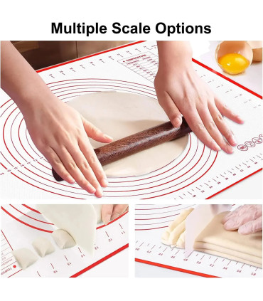 [1pc 40 50cm] Polymères de pâte à pétrir en silicone, gadgets de cuisson pour pizza et gâteau, 