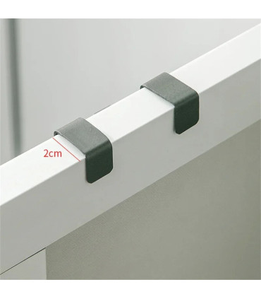 [Black 2pcs] Crochet métallique en forme de S pour porte d\'armoire, support suspendu pour Gadge