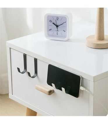 [Silver 1pcs] Crochet métallique en forme de S pour porte d\'armoire, support suspendu pour Gadg