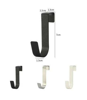[Silver 2pcs] Crochet métallique en forme de S pour porte d\'armoire, support suspendu pour Gadg
