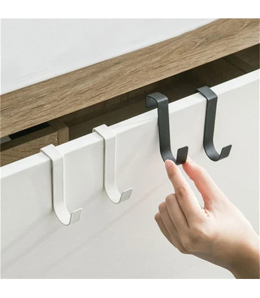 [Silver 2pcs] Crochet métallique en forme de S pour porte d\'armoire, support suspendu pour Gadg