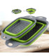 [Small Green] Mir de lavage de légumes pliable, filtre à fruits, passoire portable, nettoyeur d