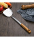 [Rice spoon] Spatule à manche en Imitation de Grain de bois en acier inoxydable, pelle qui fuit