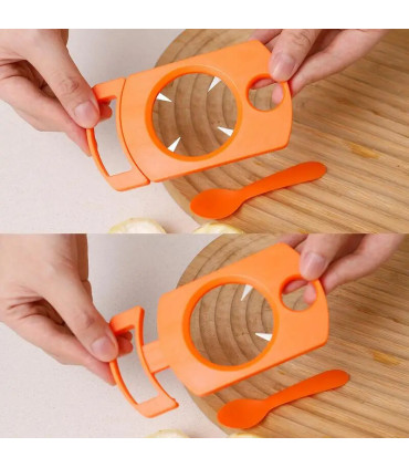 [Green États-unis] Ensemble d\'ouvre-fruits de la passion avec cuillère, gadget de cuisine, outi