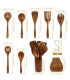 [Wood no Holder B] Ensemble d\'ustensiles en bois, ensemble d\'ustensiles de cuisine, Kit d\'usten