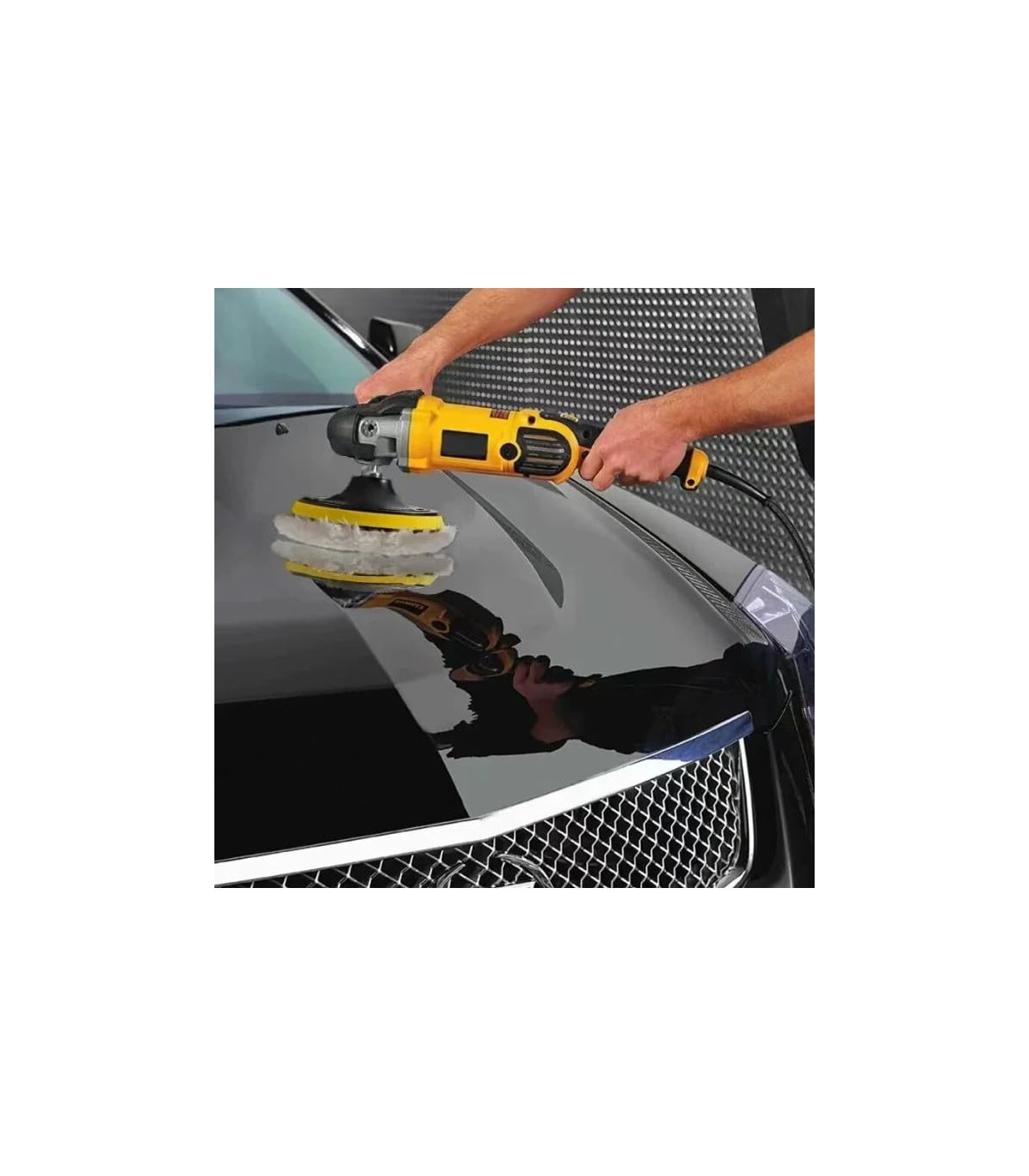 [4in-5pcs] Ensemble de polissage pour voiture, gadget de polissage, cire de padcar, éponge, dis