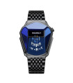 PRESTATIC.FR - [Black Blue] Waterproof quartz watch for men, motorcycle personality, new trend