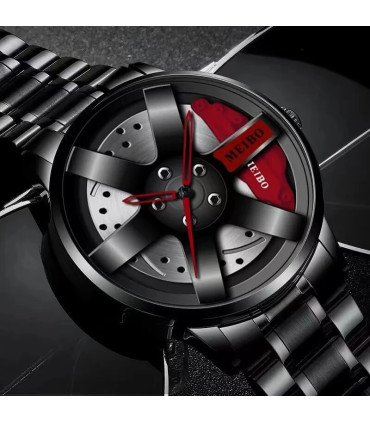 [Red P] Mode hommes voiture roue montres de luxe en acier inoxydable montre étanche pour hommes