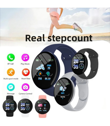 [With Original Box Black] 2025 nouveau D18 multifonctionnel montre intelligente femmes Bluetoot