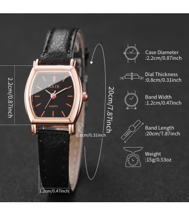 [C Without Box] Mode femmes montres décontracté petit cadran bracelet en cuir femmes montre à Q