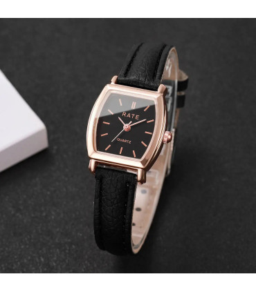 [A Without Box] Mode femmes montres décontracté petit cadran bracelet en cuir femmes montre à Q