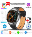 [GPS NFC Watch GT5Pro en cuir noir] Nuevo reloj inteligente HD Huawei GT5 Pro