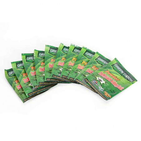 Set of 12 sachets of Anti-Creeping Powder, Anti-Cockroach Anti-cockroach, Professional Green leaf