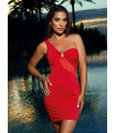 Sexy vestido rojo modelo 137946 Axami