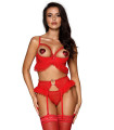 Reggiseno rosso a mezza coppa modello 161793 Axami