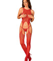 Bodystocking modello rosso 175187 Obsessive