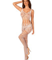 Bodystocking modello bianco 174562 Obsessive