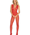  Bodystocking rouge model 159099 Obsessive 