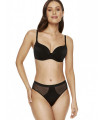  Soutien-gorge rembourré noir model 192035 Gorteks 