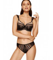  Soutien-gorge rembourré noir model 190105 Gorteks 