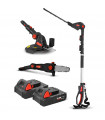 L'attrezzo da giardino multifunzione 20V cordless 3-in-1 viene fornito con 2 batterie - Elem Garden