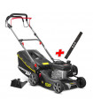 Tondeuse thermique autotractée avec moteur Briggs and Stratton125cc - 42cm livrée avec 2 lames mulching - Gardeo Pro