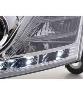 Phares - Phare Daylight LED feux de jour Audi A6 type 4F 04-08 chrome…