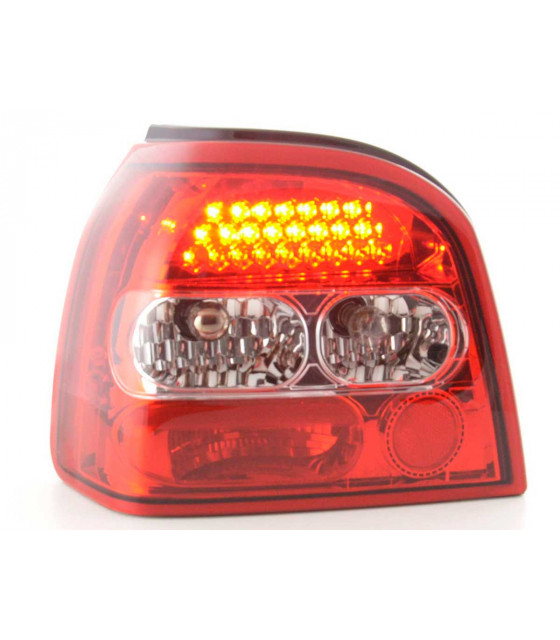 Feux arrières - Kit feux arrières LED VW Golf 3 type 1HXO 92-97 clair / rouge…