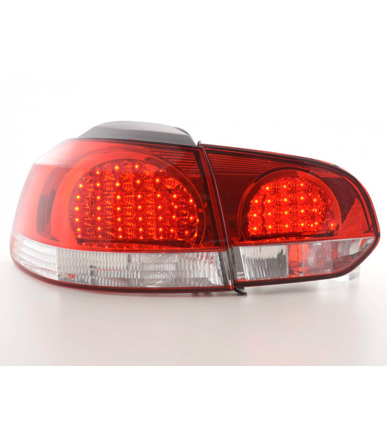 Feux arrières - Kit feux arrières LED VW Golf 6 type 1K 08- clair / rouge…