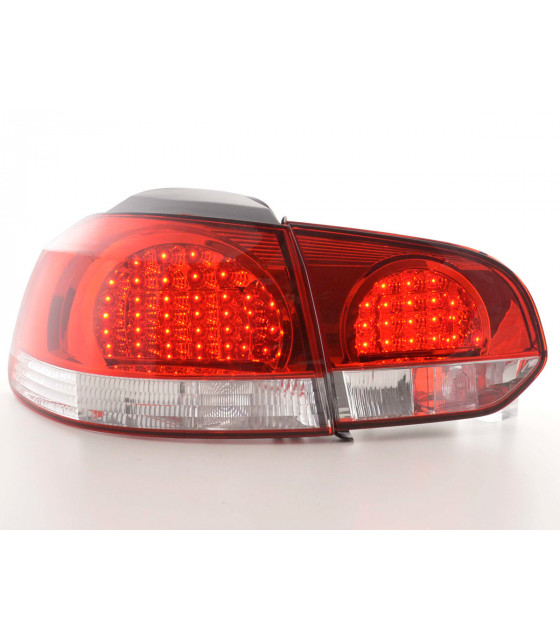 Feux arrières - Kit feux arrières LED VW Golf 6 type 1K 08- clair / rouge…