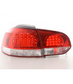 Feux arrières - Kit feux arrières LED VW Golf 6 type 1K 08- clair / rouge…