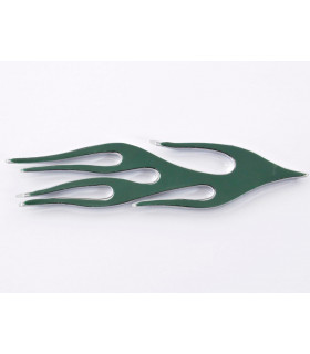 Feuille de voiture et autocollant - Autocollant chrome 3D Car Logo motif Flame