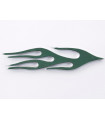 Feuille de voiture et autocollant - Autocollant chrome 3D Car Logo motif Flame