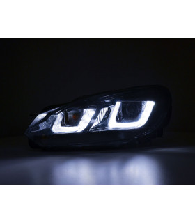 Phares - Phare Daylight LED feux de jour VW Golf 6 08-12 noir…