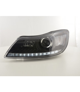 Phares - Phare Daylight LED DRL look Skoda Oktavia à partir de 2009 noir…