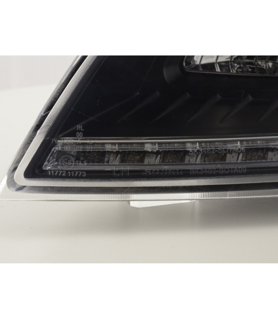 Phares - Phare Daylight LED DRL look Skoda Oktavia à partir de 2009 noir…